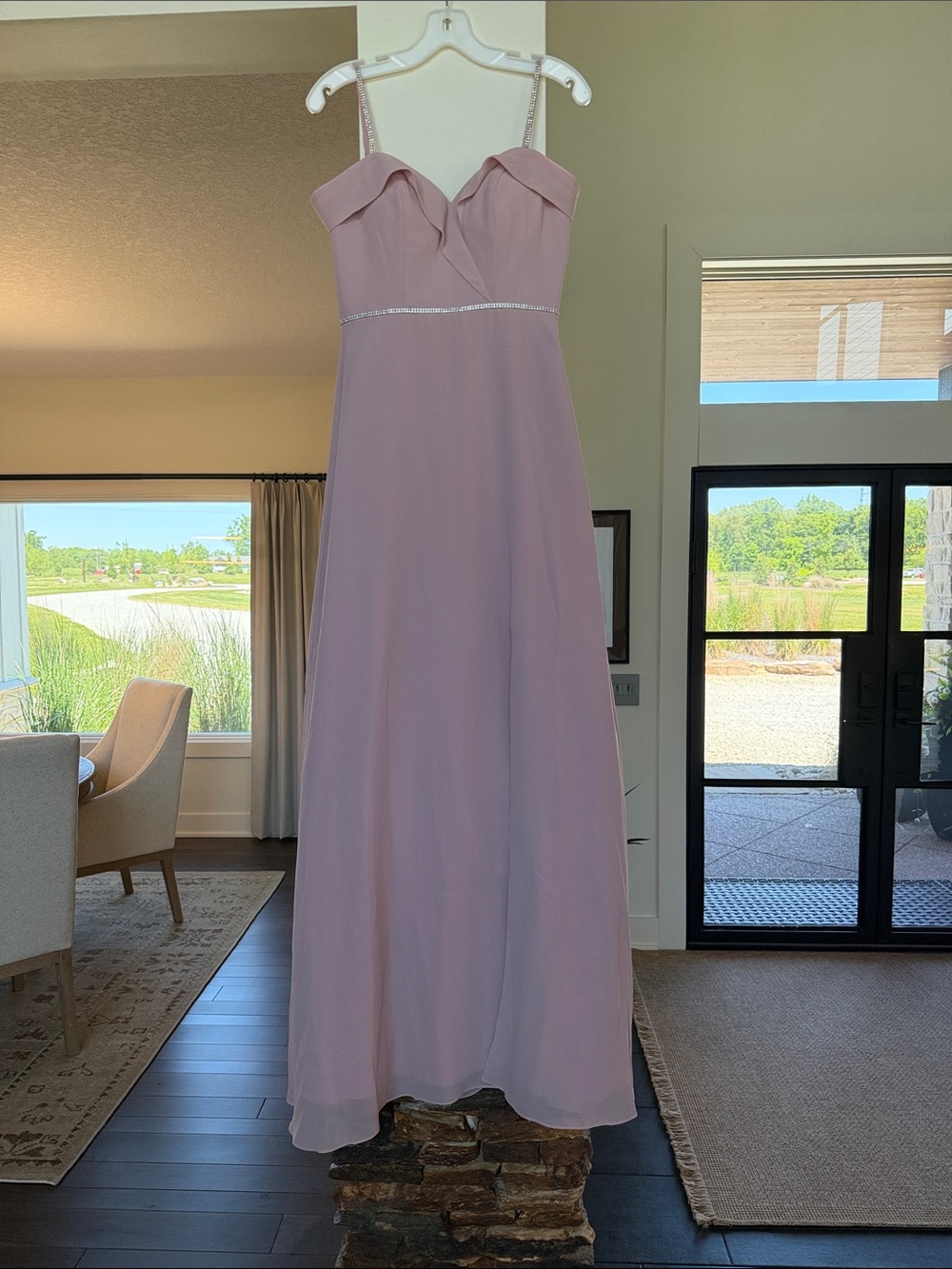 Elegant Ballet colored Spaghetti-Strap Formal / Evening Dress